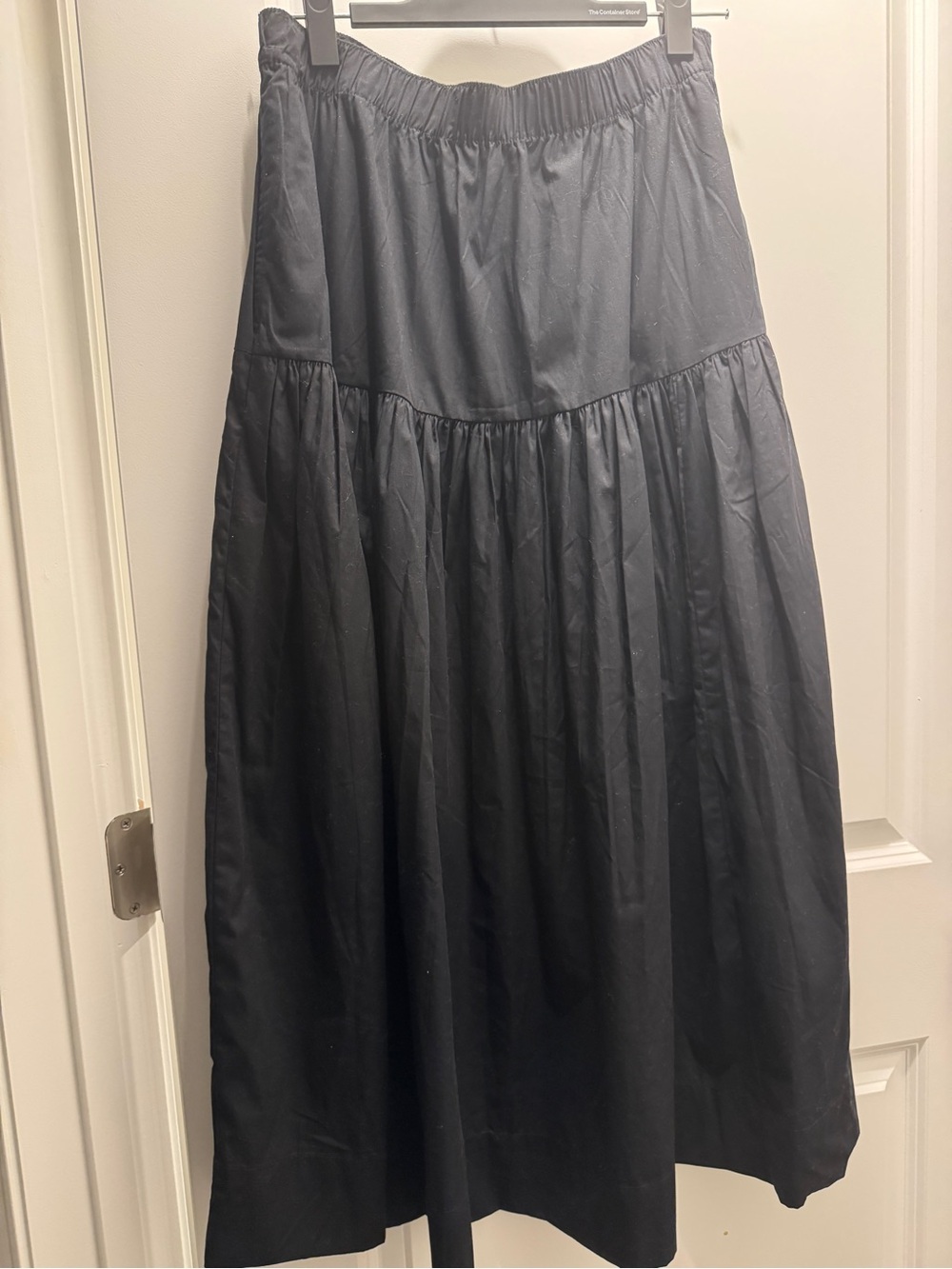 Abercrombie & Fitch Black Tiered Maxi Skirt - Classic Women's Skirt Medium